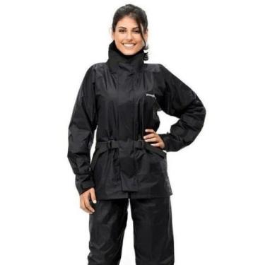 Imagem de Capa p/chuva nylon fem c/gola preta (g) - pantanei - pantaneiro