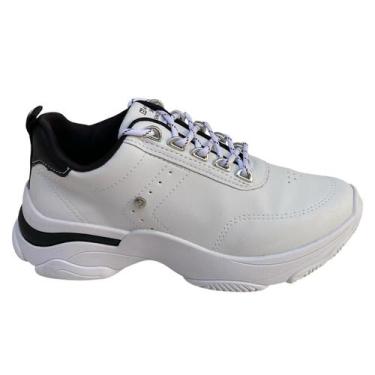 Imagem de Tênis Feminino Chunky Salto Tratorado Conforto Ramarim 23-74103, Branc