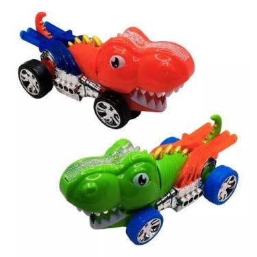Imagem de Brinquedo Robô Dinossauro Solta Fumaça Luzes Som Movimento Carrinho - 