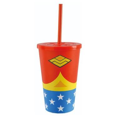 Imagem de Copo infantil 550ml tampa e canudo decorado resistente usual - Usual U