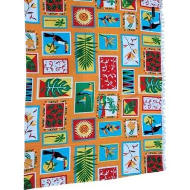 Imagem de Canga Saída de Praia e Piscina c/ Pompom Tropicana - Atelier Cochic
