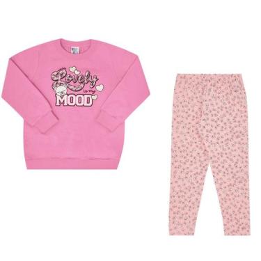 Imagem de Conjunto Moletom Infantil Menina Pulla Bulla Ref. 49619, Rosa, 2