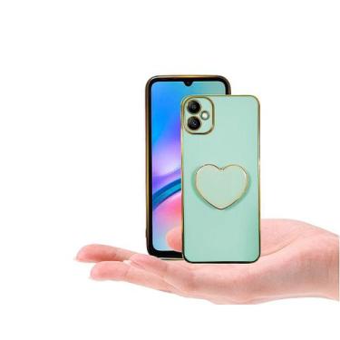 Imagem de Capinha Compatível com Samsung A05 Suporte Coração - Genérica, Verde á