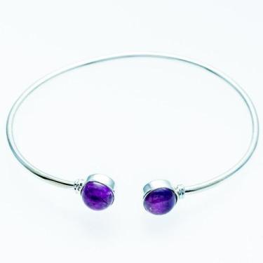 Imagem de Bracelete Feminino Ajustável Prata 925 Com Pedra Natural - Atraktiva J