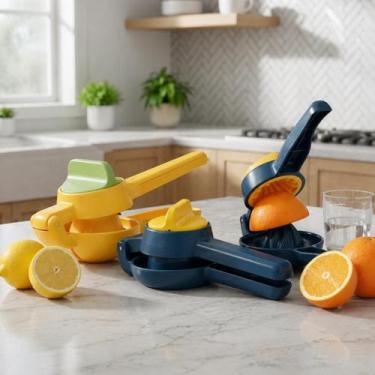 Imagem de Espremedor Limão Laranja Frutas Manual Giratório Sem Sujeira Cor:2 Uni