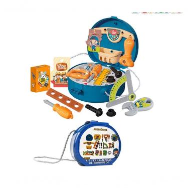 Imagem de Kit de Ferramentas Infantil com Maleta de Brinquedo para Construção 23 Peças Dute Brasil