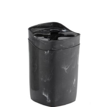 Imagem de Porta Escova de Dente com Tampa - TOP LINE UD, Preto mármore