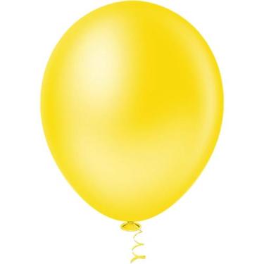 Imagem de Balão Pic Pic N10 Liso C/50un Festa Decoração Aniversario, Amarelo