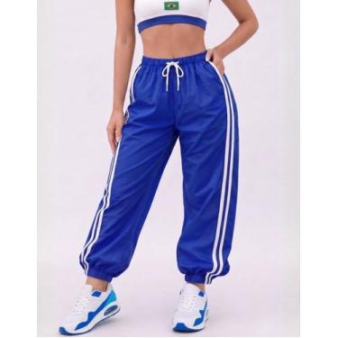 Imagem de Calça Jogger Feminina Cintura Elástica Brasil Esportiva Blogueira Copa
