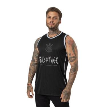 Imagem de Regata Basquete Masculino Corinthians x Sabotage - Surf Center, Preto,
