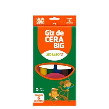 Imagem de GIZ DE CERA 6 CORES LEO&LEO