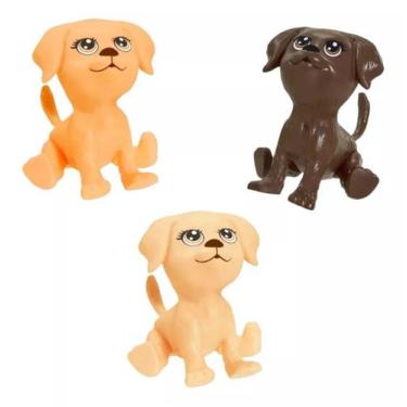 Imagem de Coleção Brinquedo Mini Cachorrinhos Pets Casinha Barbie 3und - luxcel
