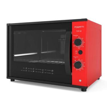 Imagem de Forno Fogatti Elétrico Bancada Top 60 Litros, Vermelho, 110V
