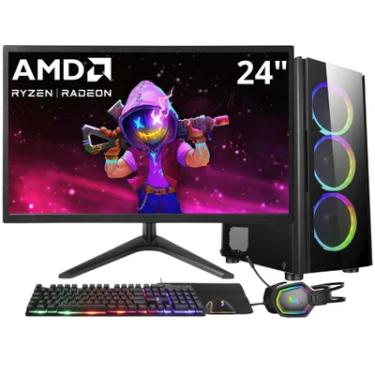 Imagem de Pc Gamer 3green Winner, AMD Ryzen 7-5700g, 16GB DDR4, Gráficos Radeon Vega 8, SSD 512GB, Fonte 500W + Monitor 24" LED + Kit Gamer Completo - Gsw-24013