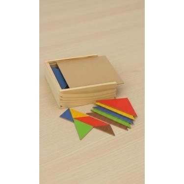 Imagem de Jogo Tangram Pedagógico Madeira 70 Peças Infantil - Congratulations St