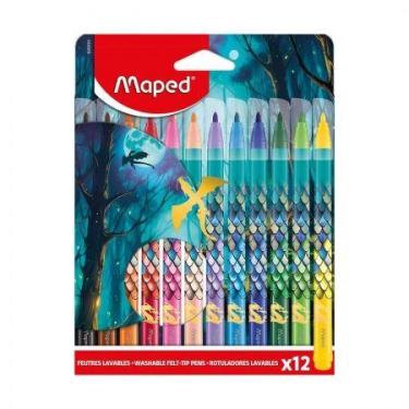 Imagem de Caneta hidrográfica Color'Peps Dragon com 12 cores 845434 - Maped