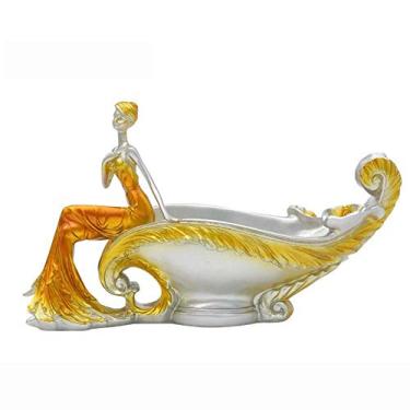 Imagem de Pkfinrd Estantes europeias para vinhos para casa acessórios em resina artesanato ornamentos sala de estar moderno armário de vinho (cor dourada)