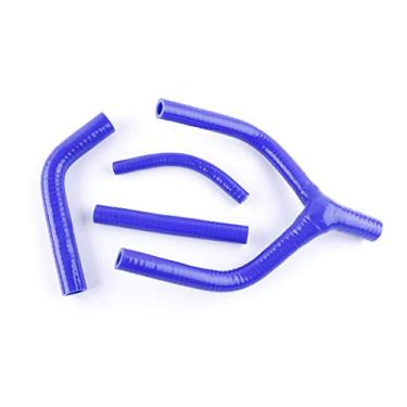 Imagem de LUXERAD Kit de mangueira de radiador de arrefecimento de desempenho de 3 camadas 4,5 mm Tubo de silicone para Yamaha YZ 125 1993 1994 1995 (azul)