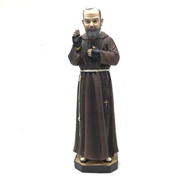 Imagem de Imagem Padre Pio Linha Premium Resina Grande 40 cm