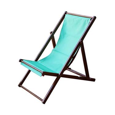 Imagem de HIOD Cadeira dobrável para ambientes externos Faia Lounge Cadeira portátil Respirável Recliner Madeira Jardim Pátio Área de estar Praia Espreguiçadeiras Verde