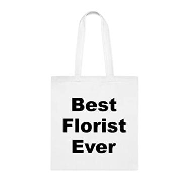 Imagem de Bolsa Florist Tote bag, Best Florist Ever Bag, Florist Presente, Presente para Floristas, Bolsa de Ombro Florista, Bolsas Reutilizáveis Floristas, Ideia de Presente de Cesta de Natal