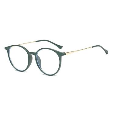 Imagem de Óculos de sol redondos clássicos masculinos armações de metal anti-azul luz armação de óculos de sol retrô colorido feminino uv400, verde, como a imagem