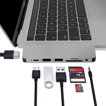 Imagem de Hyper Adaptador Hub USB-C, Sanho Solo 7 em 1 tipo C Dongle para MacBook Pro, PC com porta USB-C: Entrega de energia USBC 60W, dados USBC 5Gbps, HDMI 4K, leitor de cartão microSD/SD, 2 x USB 3.0, entrada de áudio