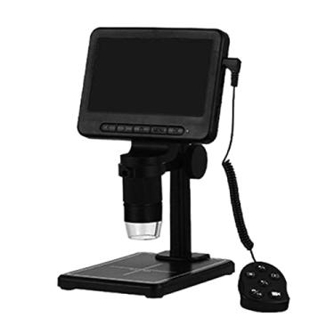 Imagem de Slides de microscópio de laboratório 5 polegadas 1000X lupa 8 LED microscópio digital USB lupa eletrônica estéreo microscópio peças de microscópio (cor: suporte de plástico MS2)