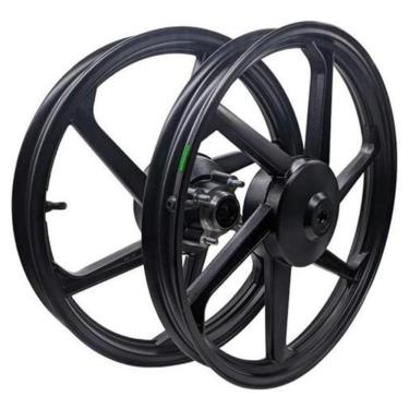 Imagem de Rodas Liga Leve Honda Fan 125 09 6 Palitos Freio Tambor Par