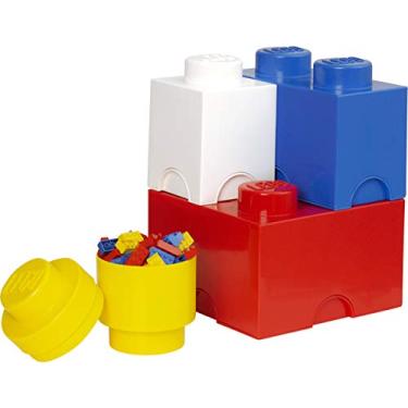 Imagem de Room Copenhagen Lego Storage Brick Multi Pack (4 Piece), Bright Red/Bright Blue/Bright Yellow/White (40150601)