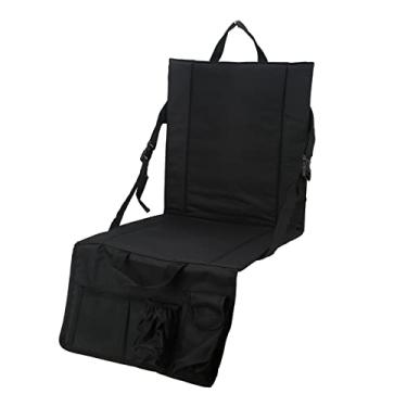 Imagem de Almofada de assento de est¨¢dio,cadeira para camping, almofada de exterior port¨¢til dobr¨¢vel com al?a, apoio para as costas e acolchoado largo para arquibancadas de viagem ao ar livre, Almofada d