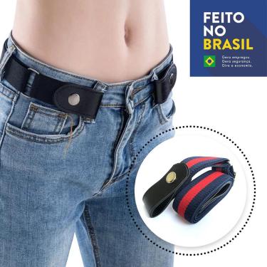 Imagem de Cinto Sem Fivela Unissex Conforto e Praticidade Listrado
