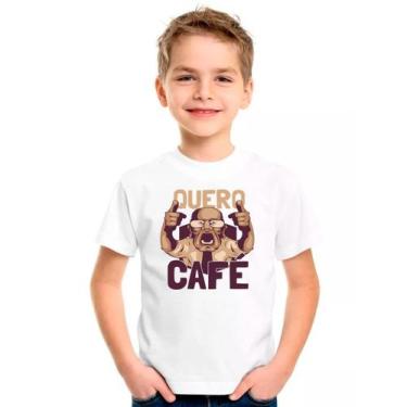 Imagem de Camiseta Café Coffee Humor Infantil02 - Design Camisetas