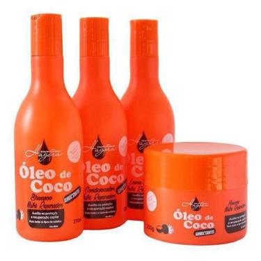 Imagem de Kit Óleo Coco - Shampoo, Máscara, Condicionador E Leave-In - Hagora -