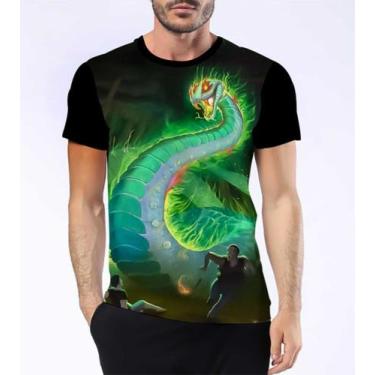 Imagem de Camiseta Camisa Boitatá Folclore Fogo Que Corre Cobra Hd 3 - Dias No E