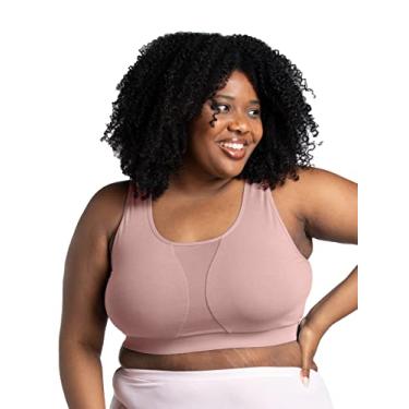 Imagem de Fruit of the Loom Sutiãs e regatas confortáveis femininos (P-6GG), Sutiã confortável - respirável - pacote com 2 branco/rosa corado, GG