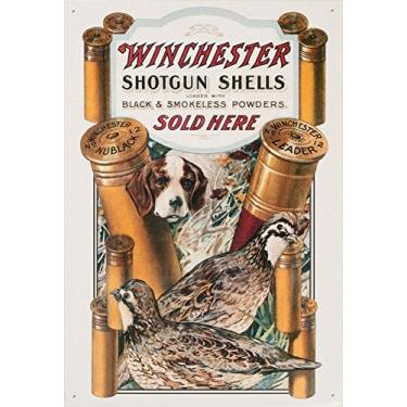 Imagem de Placa de estanho Winchester Dog & Quail