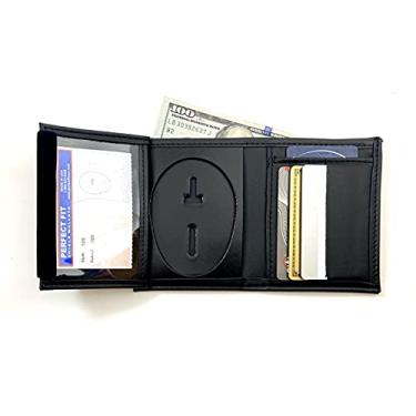 Imagem de Perfect Fit Shield Wallets - Carteira de Couro com Crachá Oculto para Policiais e Colecionadores - Preto