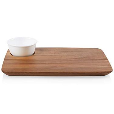 Imagem de Corelle Coordinates Tábua de queijo com conjunto de servir tigela, branca