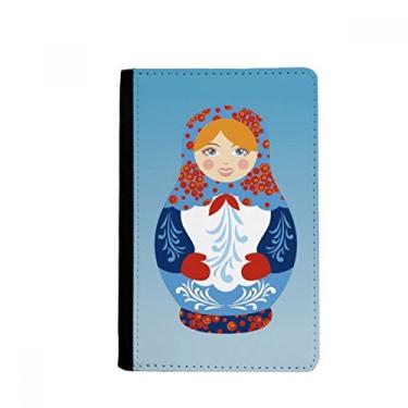 Imagem de Porta-passaporte com estampa de bonecas russas símbolo da Rússia Notecase Burse capa carteira porta-cartão, Multicolor