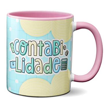 Imagem de Caneca Contador Profissão Contabilidade Criativo Presente (Rosa)