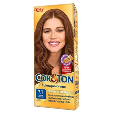 Imagem de Niely Kit Tintura Cor & Ton 7.7 Marrom Dourado 180 G