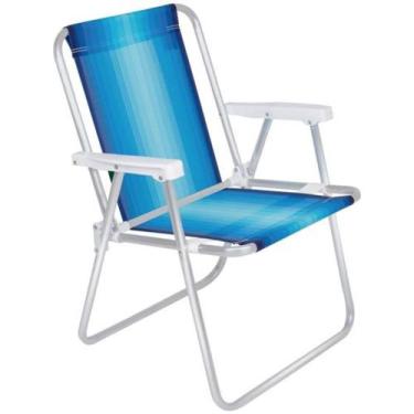 Imagem de Cadeira Praia Alta Aluminio Conforto 110 Kg Marca Mor Cor Sortida