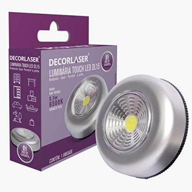 Imagem de MINI LUMINARIA LED DE EMERGENCIA PARA ARMARIOS ESTANTES MOVEIS PRATELEIRAS LUZ DE EMERGENCIA BOTTON LED C/3PILHAS Cor:Cinza