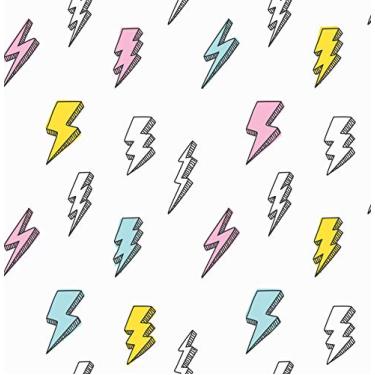 Imagem de Papel de Parede Vintage Retro Raios Coloridos 57x270cm