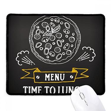 Imagem de Mouse pad de borracha para jogos Time to Lunch Pizza Foods