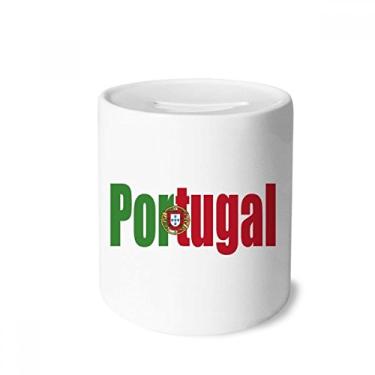 Imagem de DIYthinker Porta-moedas de cerâmica com nome da bandeira de Portugal