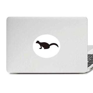 Imagem de Adesivo de vinil preto com emblema de animal de polecata adesivo para notebook