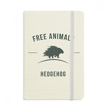 Imagem de Caderno de desenho animado de ouriço com desenho de animal azul, capa dura em tecido oficial diário clássico
