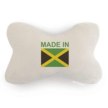 Imagem de DIYthinker Almofada de apoio de cabeça feita na Jamaica Country Love para decoração de pescoço